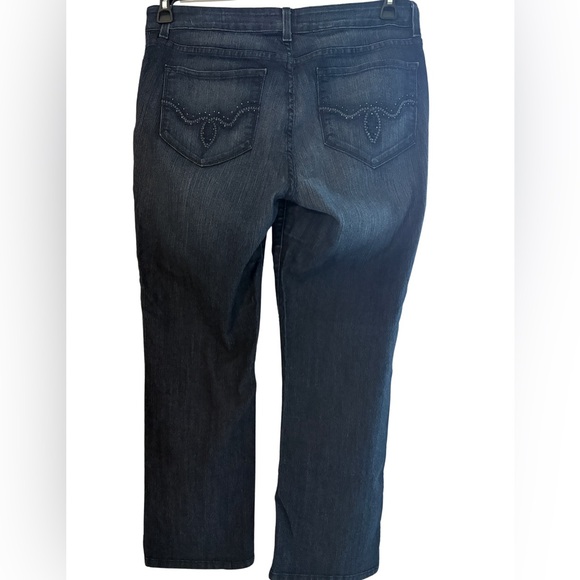 NYDJ Dark Blue Straight Leg Jeans - 16P - Picture 1 of 5